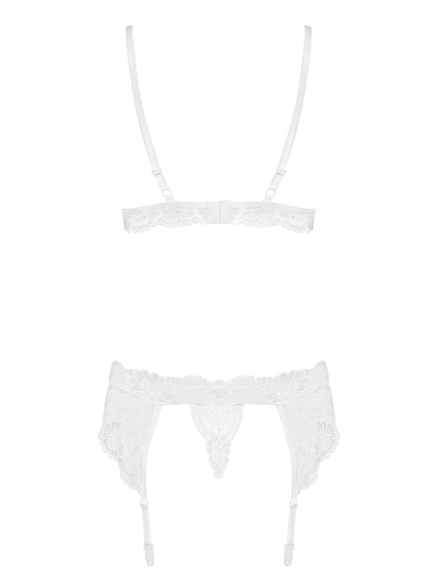 Комплект белья Obsessive 810, L/XL (белый)