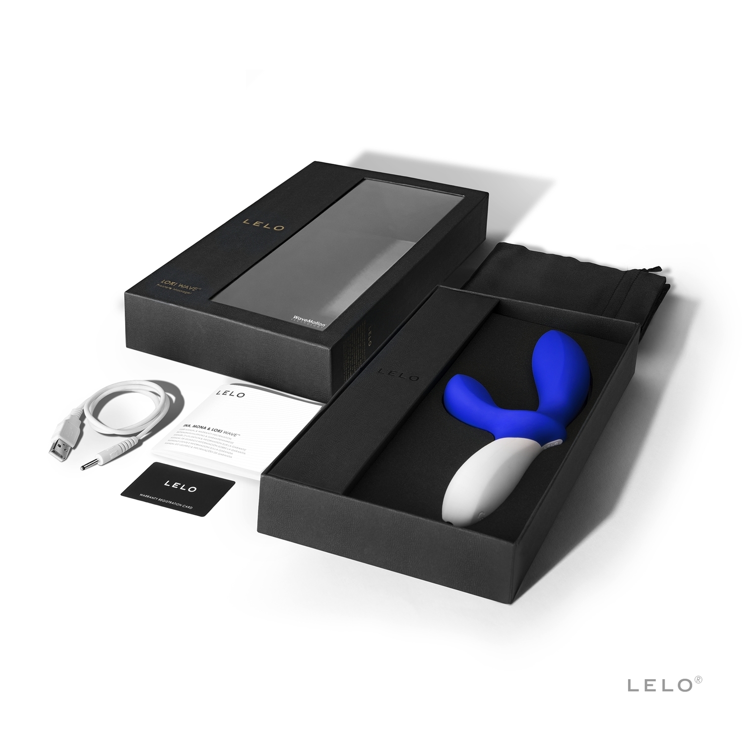 Стимулятор простаты Lelo Loki Wave, 19,6 см (синий)