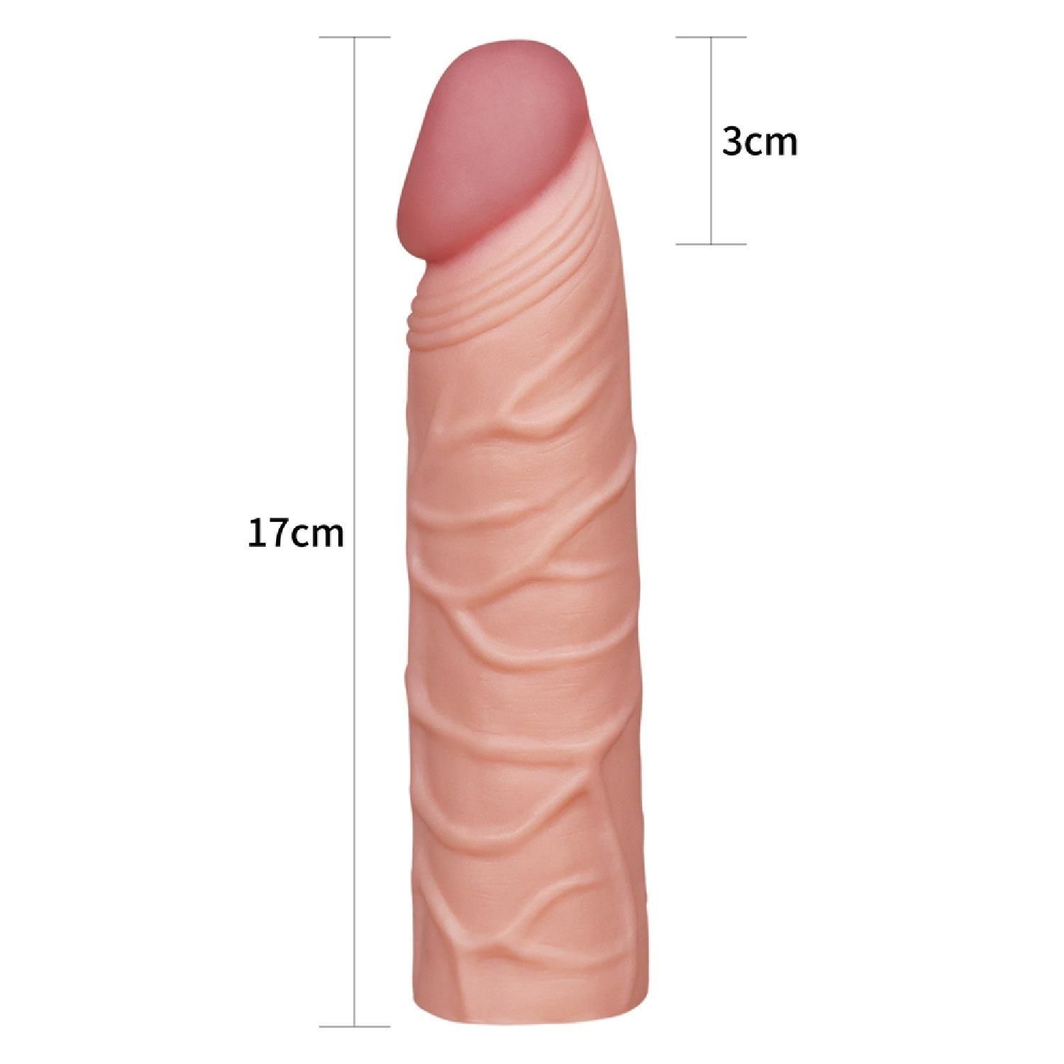Насадка на пенис LoveToy Pleasure X-Tender Penis Sleeve, 17 см (телесный)