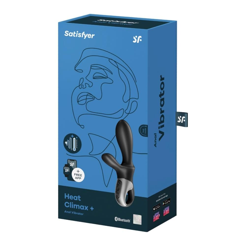 Вібратор Satisfyer Heat Climax + Connect App, 20,5 см (чорний)
