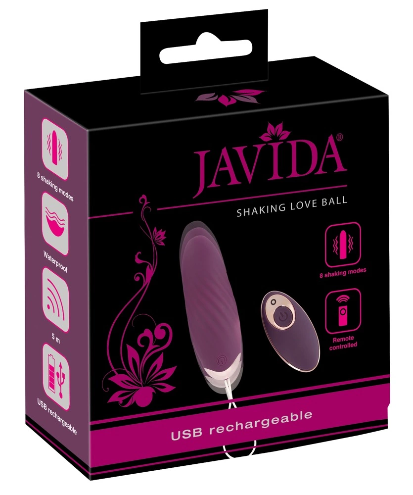Віброяйце Javida RC Shaking Love Ball, 18 см (фіолетовий)