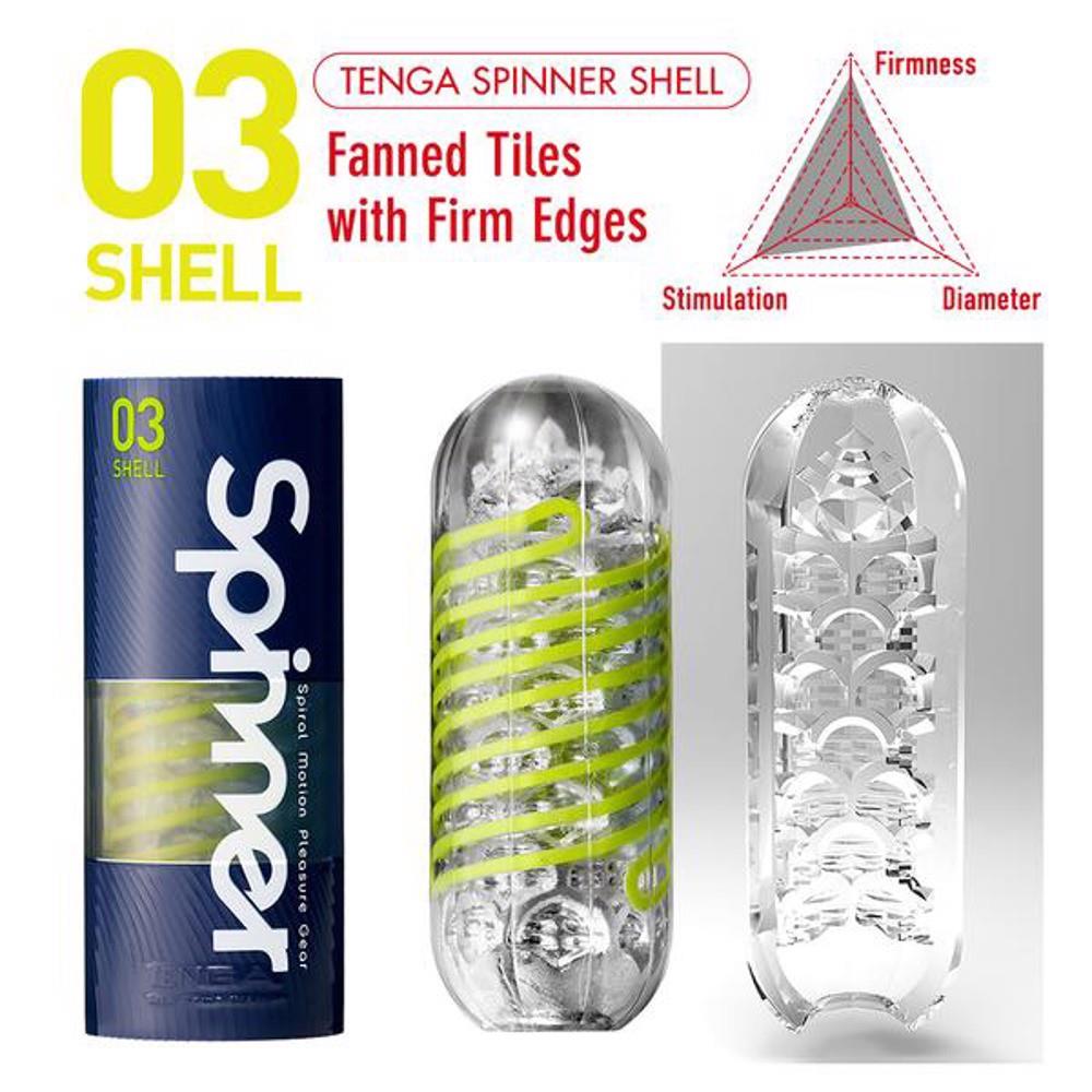 Мастурбатор Tenga Spinner Shell (зелёный)