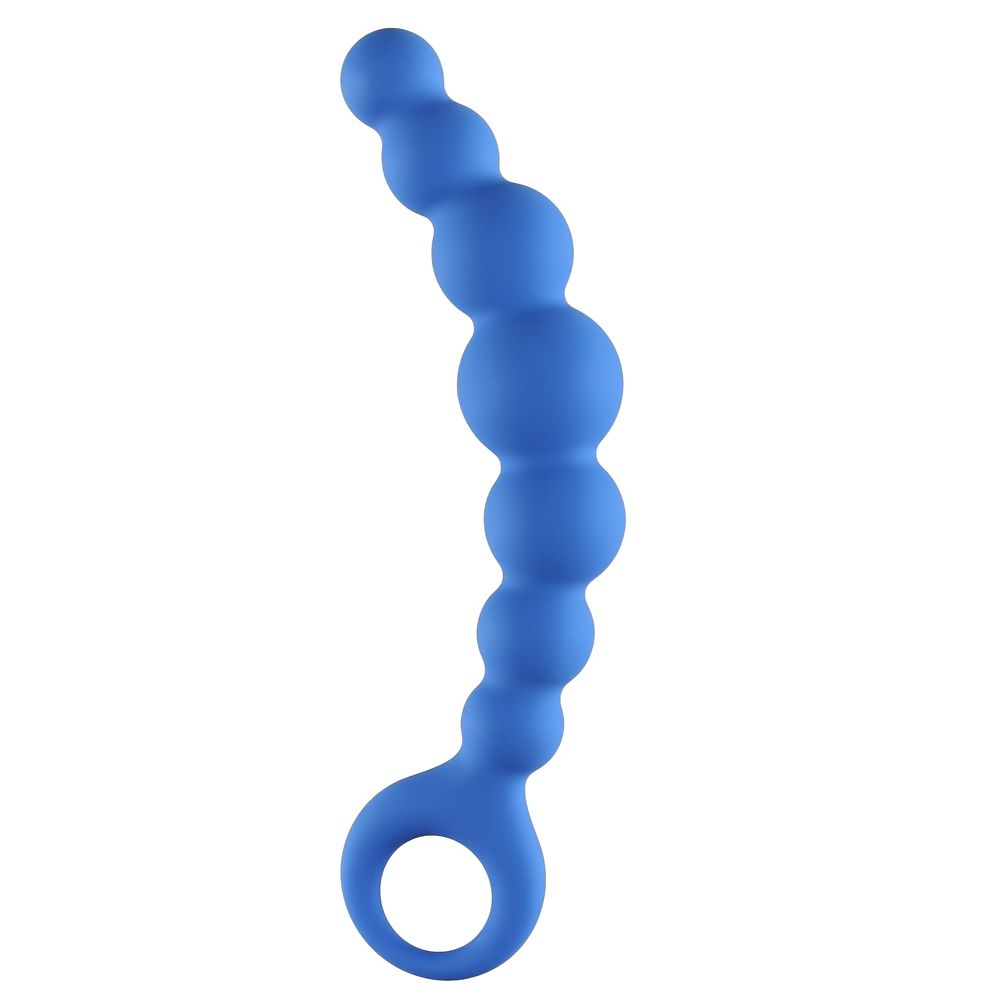 Lola Games Anal Flexible Wand Blue - Koraliki analne, Niebieski, 18 cm