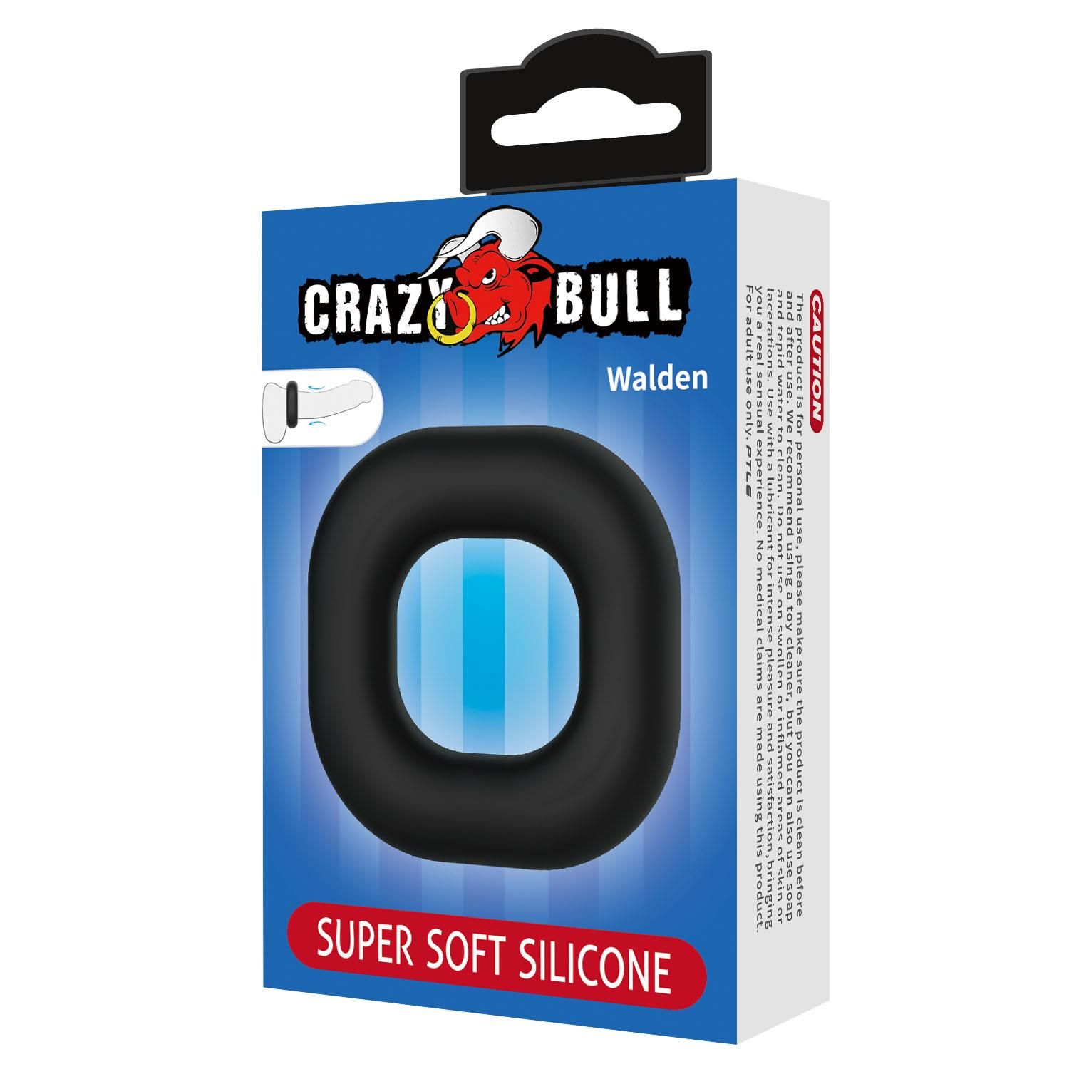 Эрекционное кольцо Crazy Bull Walden, 8.5 см (черный)