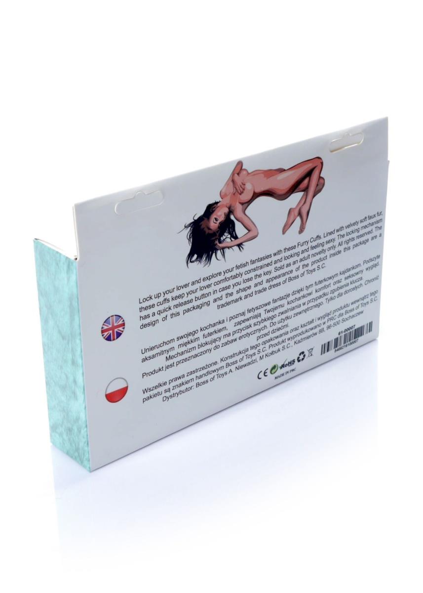 Наручники Fetish B - Series Furry Cuffs (голубой)