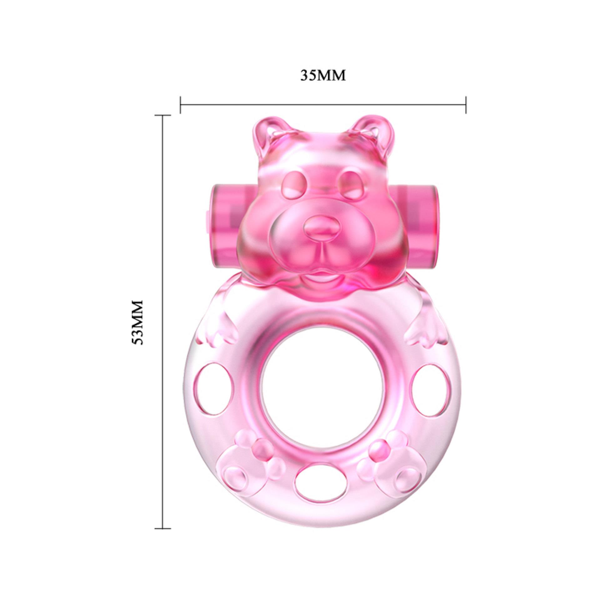 Эрекционное кольцо Baile Bear Cock Ring, 5.3 см (розовый)