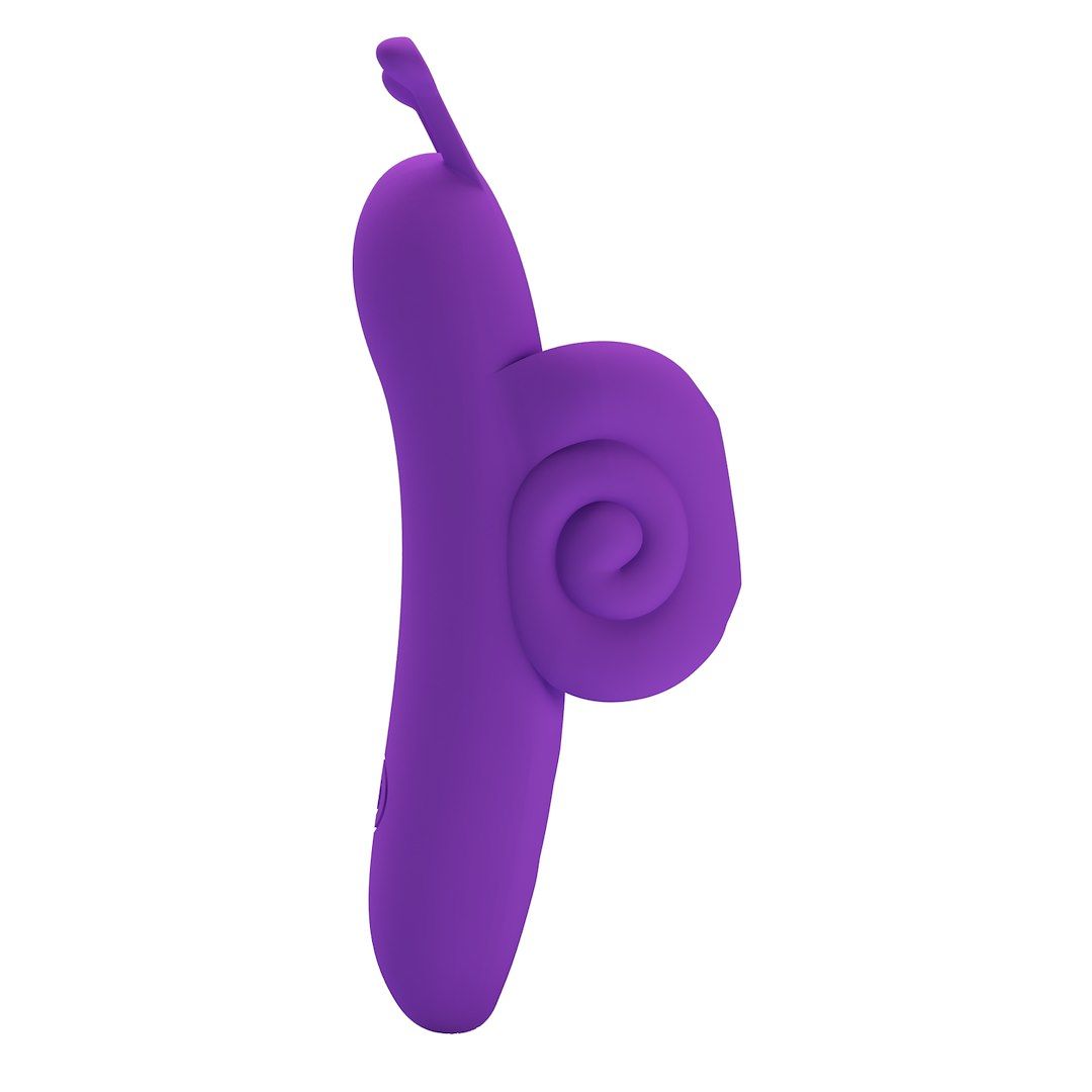Pretty Love Snail Honey Finger - Wibrator na palec, Fioletowy, 10 cm