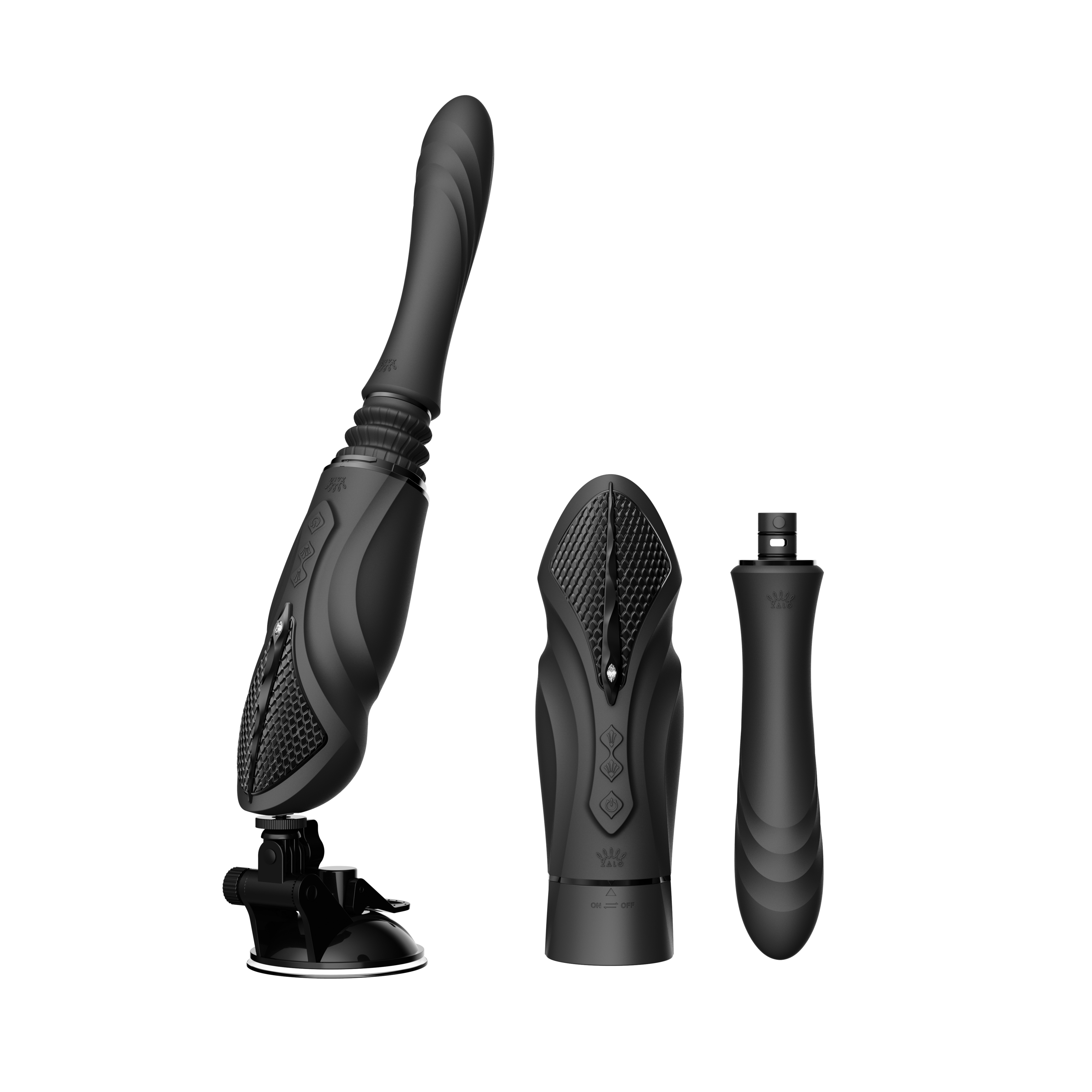 Sex maszyna Zalo Sesh, 19,6 cm (czarny)