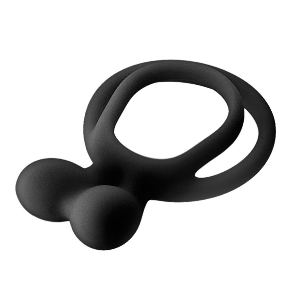 Эрекционное кольцо Glamy Double Cockring, 6,3 см (черный)