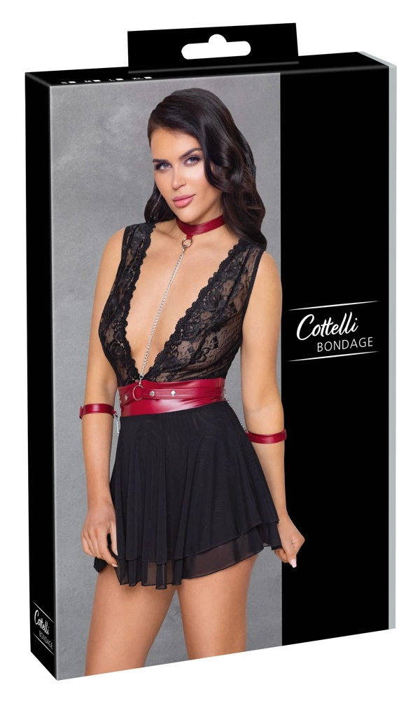 Сорочка Cottelli Bondage Babydoll, S (черный)