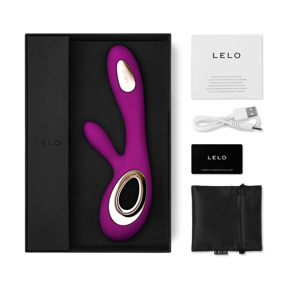 Вибратор-кролик Lelo Soraya Wave, 21,8 см (малиновый)