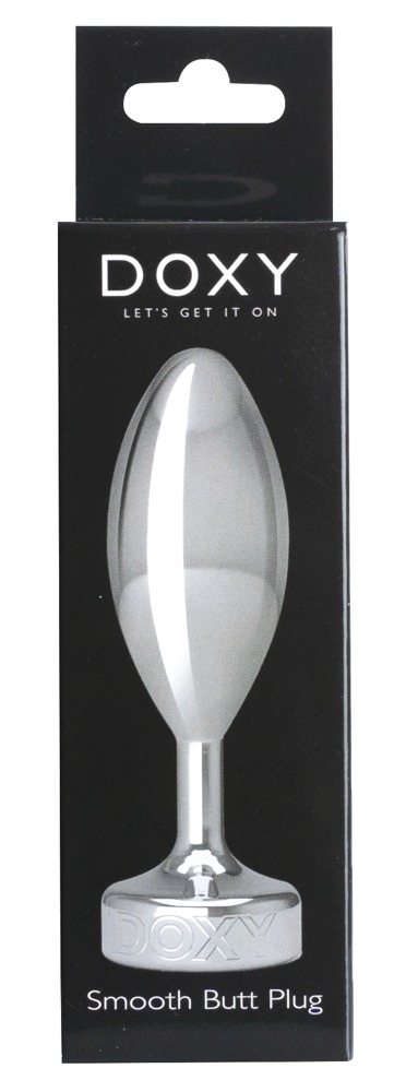 Korek analny Doxy Butt Plug Smooth, 11 cm (srebrny)