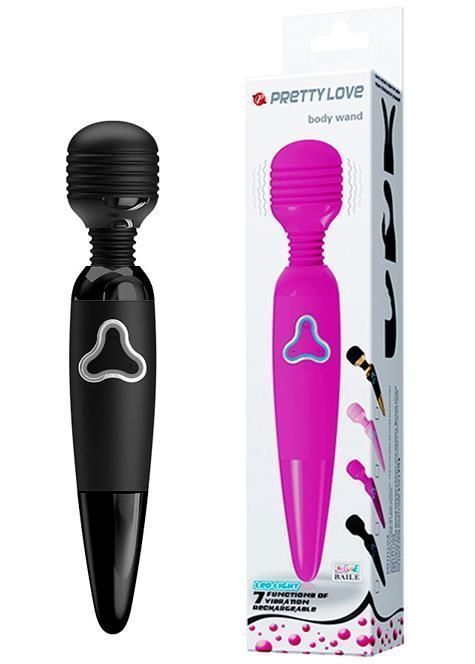Вибромассажер Pretty Love Body Wand, 25 см (черный)