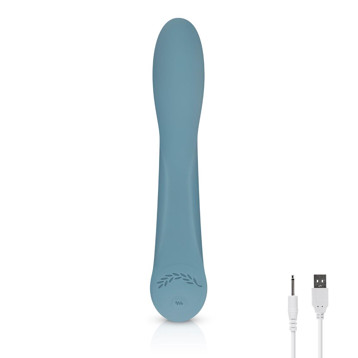 Вибратор Bloom Rose G-Spot, 20 см (голубой)