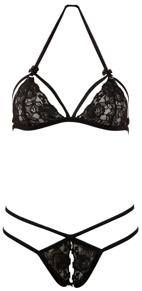 Эротический комплект Cottelli Collection Lace, S (черный)
