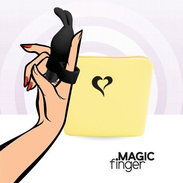 Вибратор на палец FeelzToys Magic Finger, 10 см (черный)