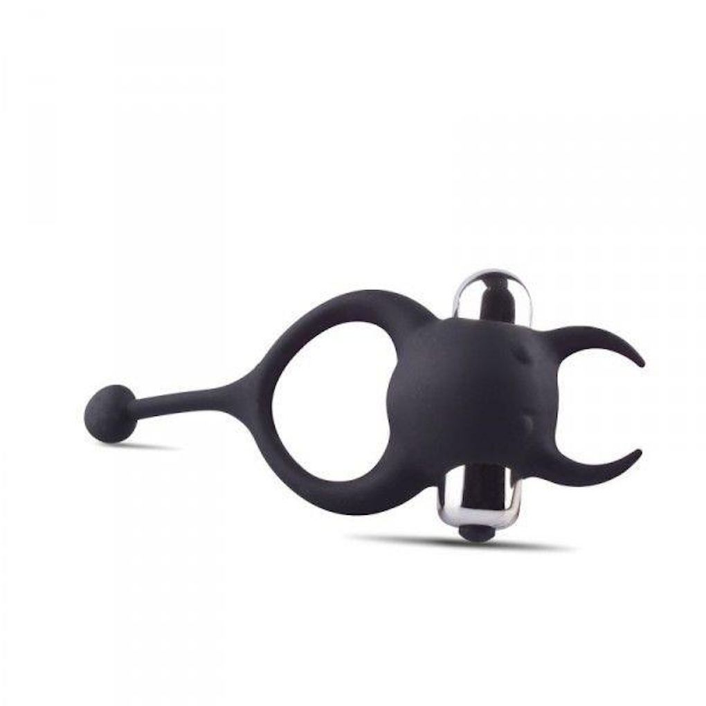Эрекционное кольцо Toyz4lovers Anello Fallico Vivie Devil, 13 см (черный)