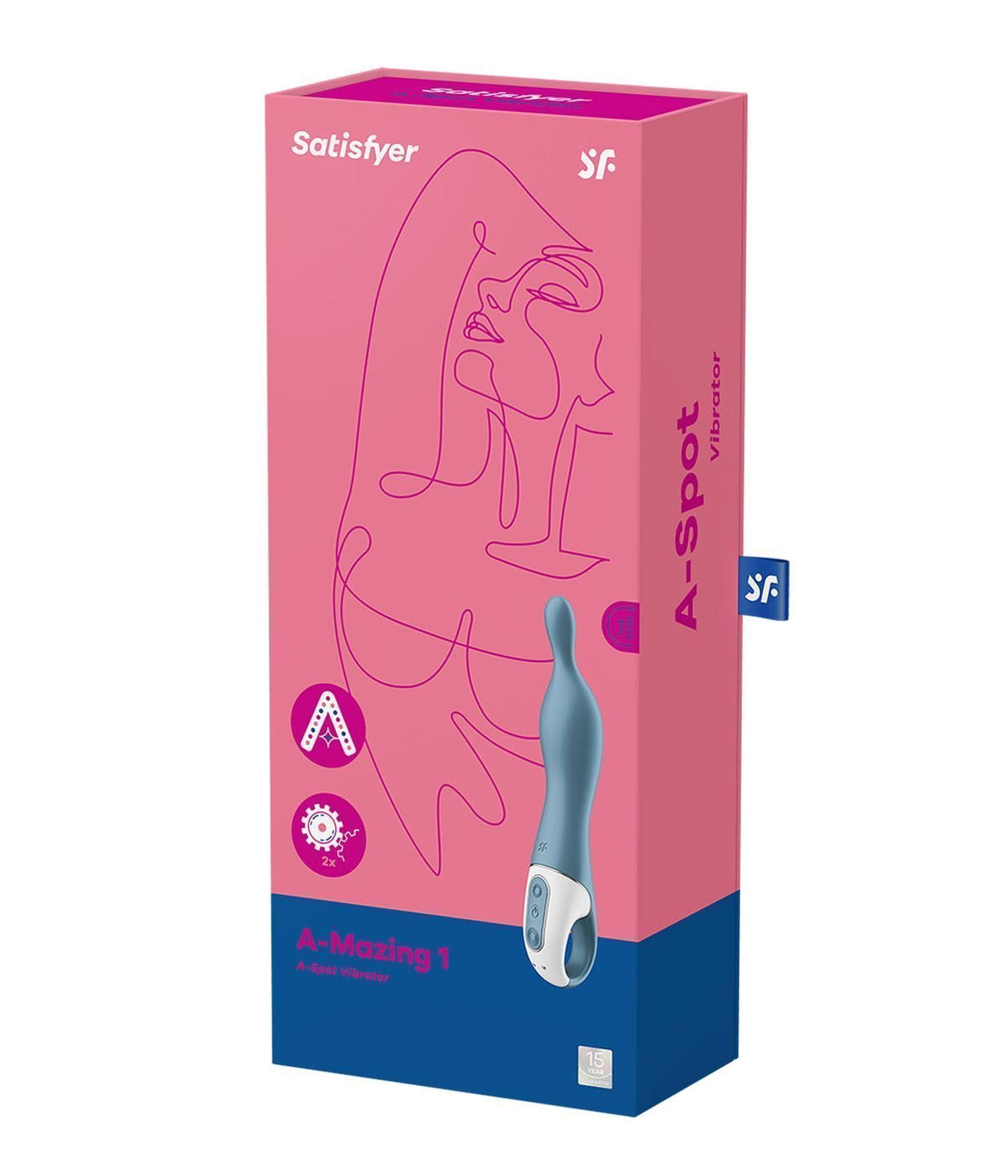 Вибратор Satisfyer A-Mazing 1, 21,7 см (голубой)