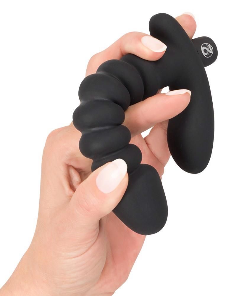 Korek analny z wibracją Black Velvets, 17 cm (czarny)