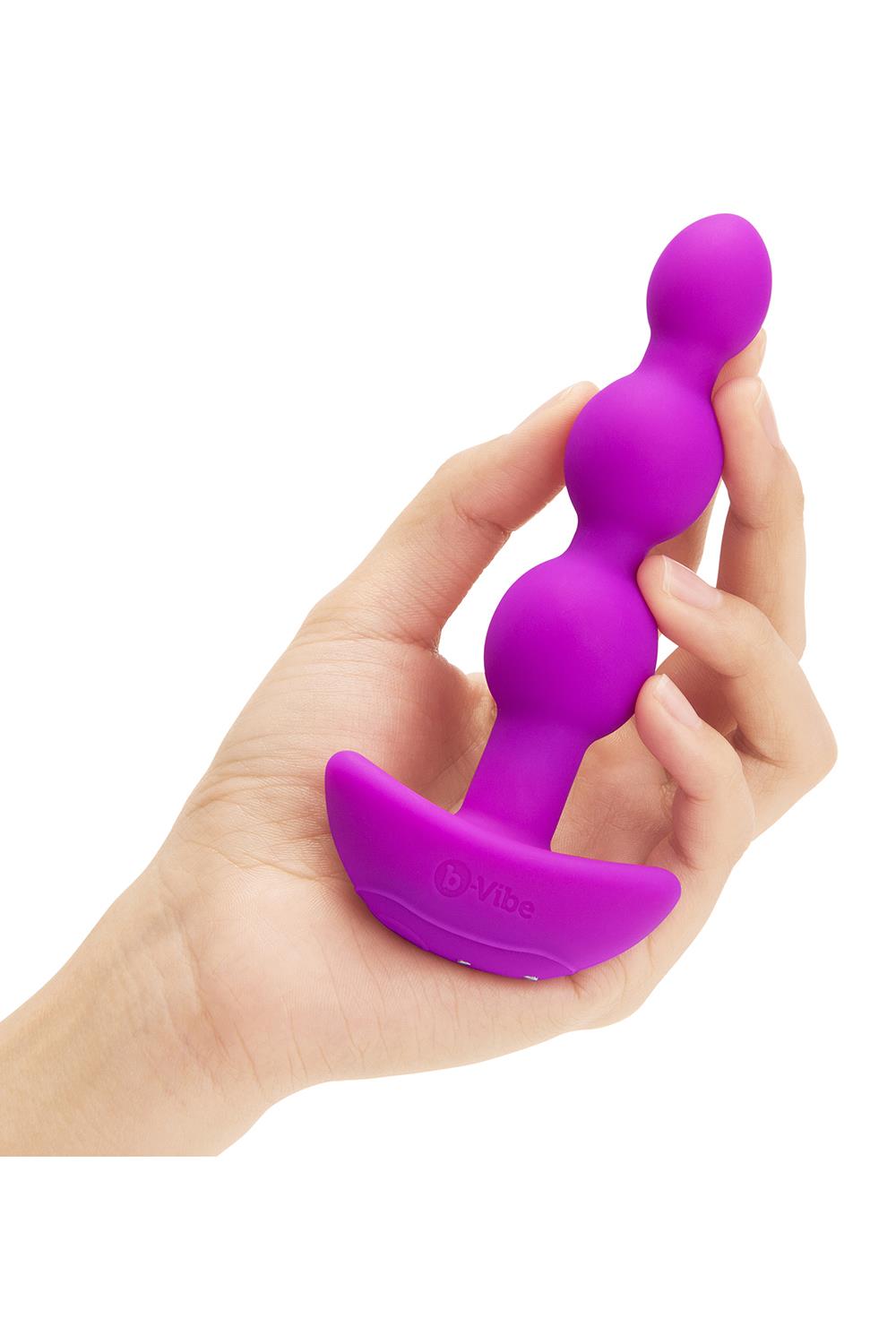 Korek analny z wibracją B-Vibe Triplet, 13,8 cm (różowy)