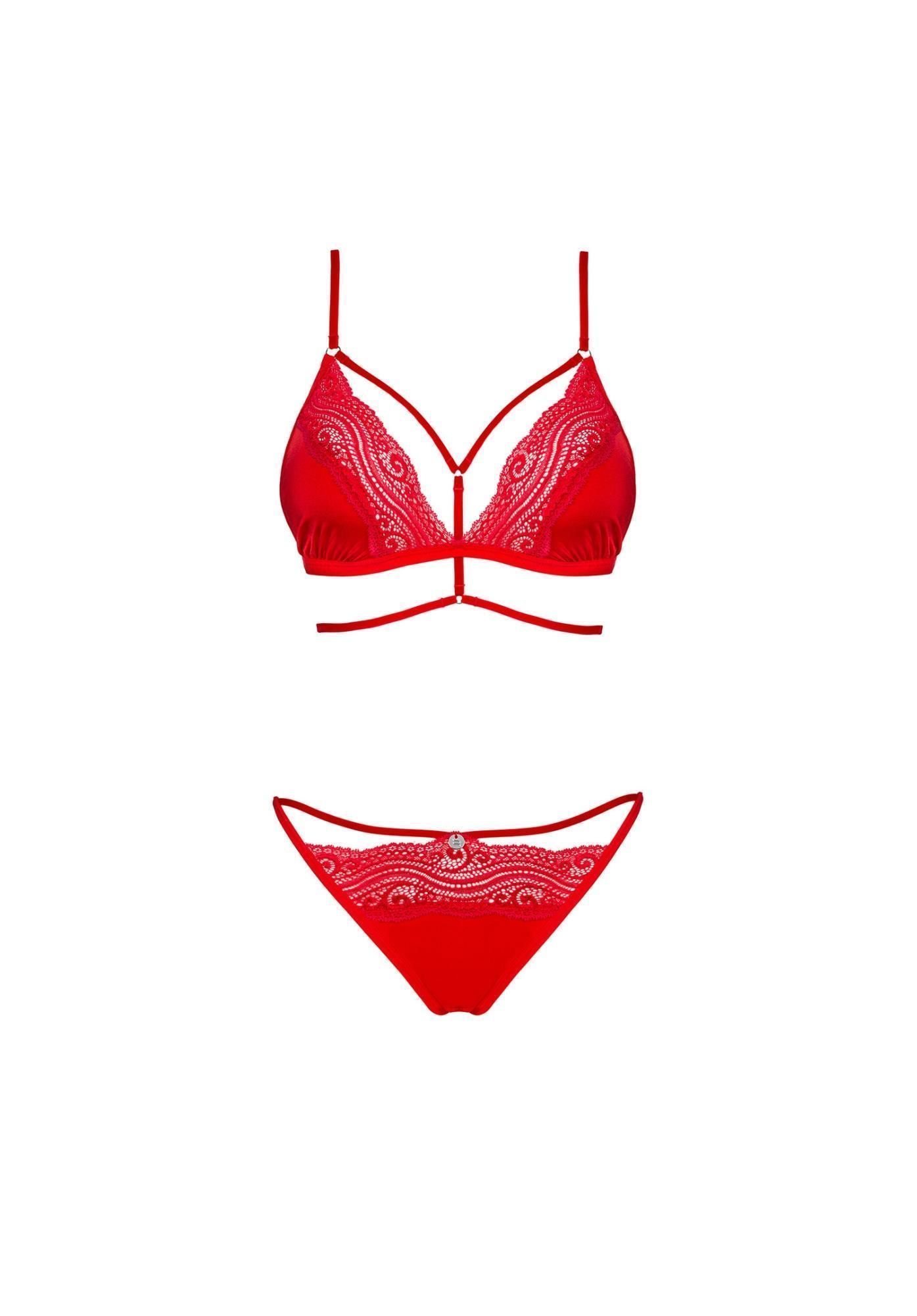 Комплект белья Obsessive Diyosa, XS/S (красный)