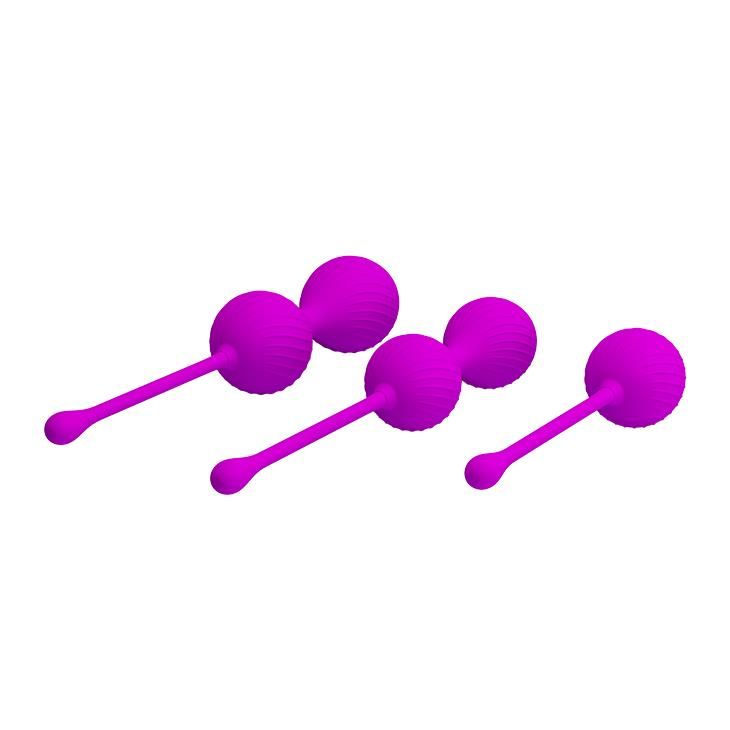 Набор вагинальных шариков Pretty Love Kegel Balls, 3 шт (фиолетовый)
