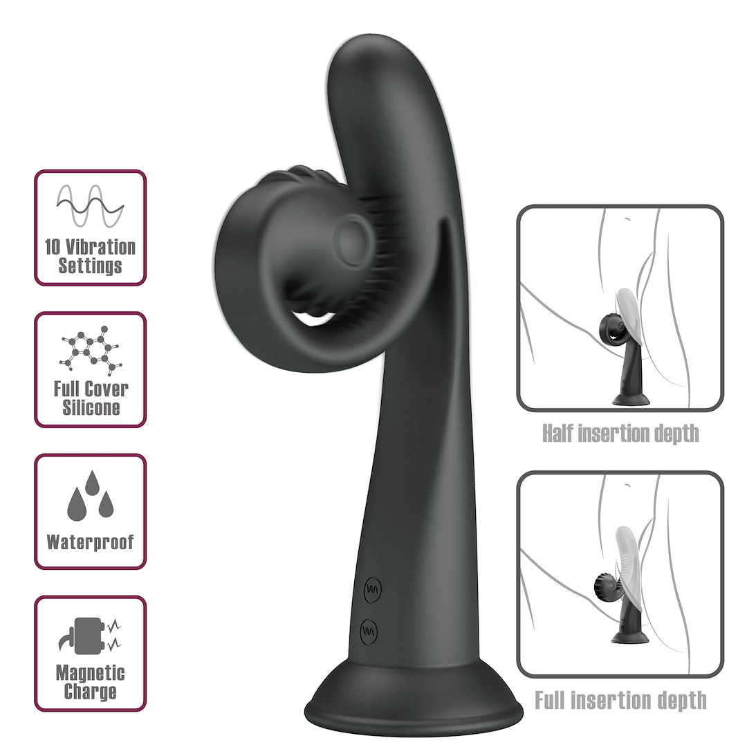 Vibrator Pretty Love Love Romance Selma Snail, 20 cm (czarny)