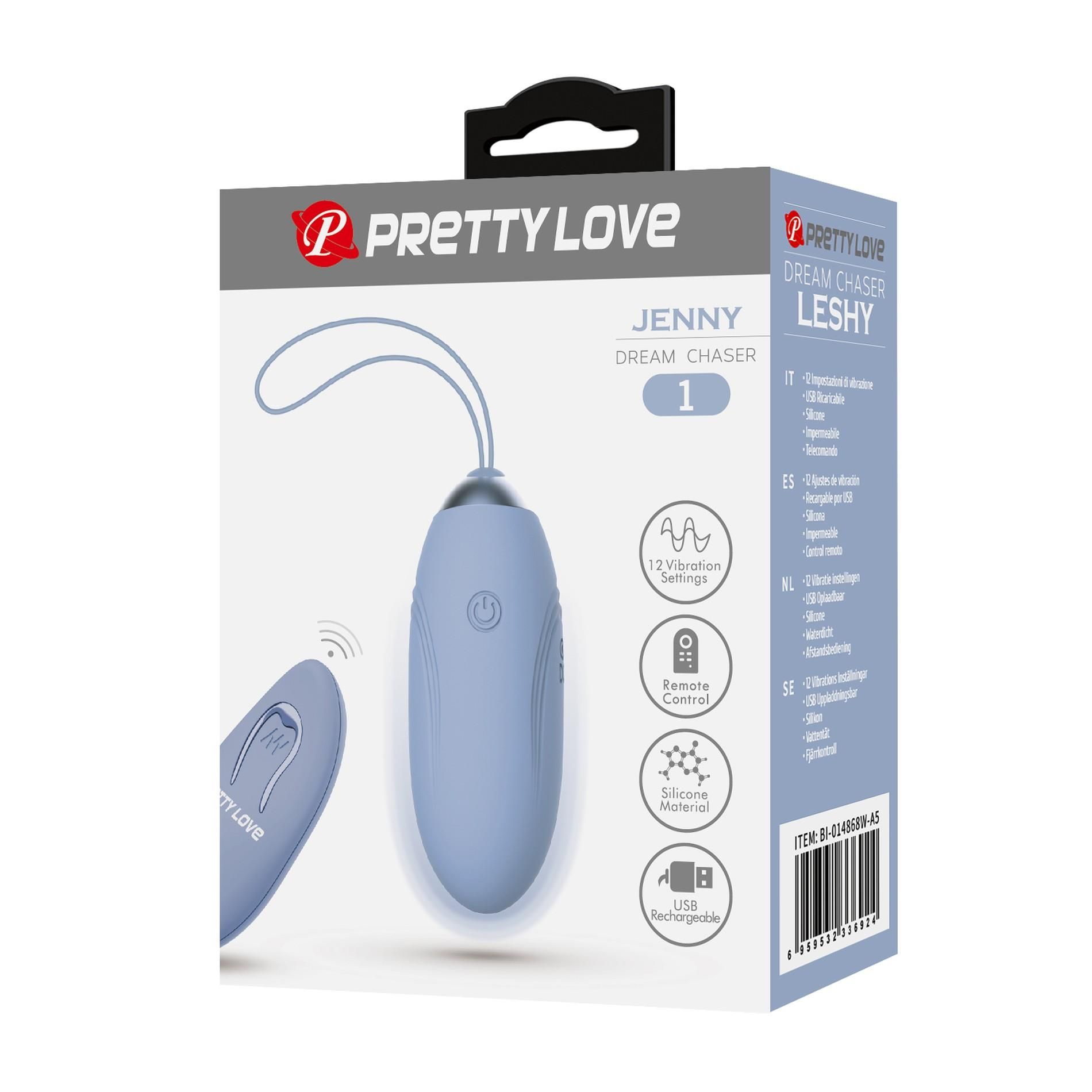 Виброяйцо Pretty Love Jenny, 7 см (голубой)