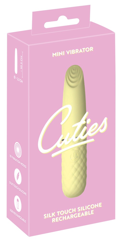 Вибратор Cuties Mini, 10.5 см (желтый)