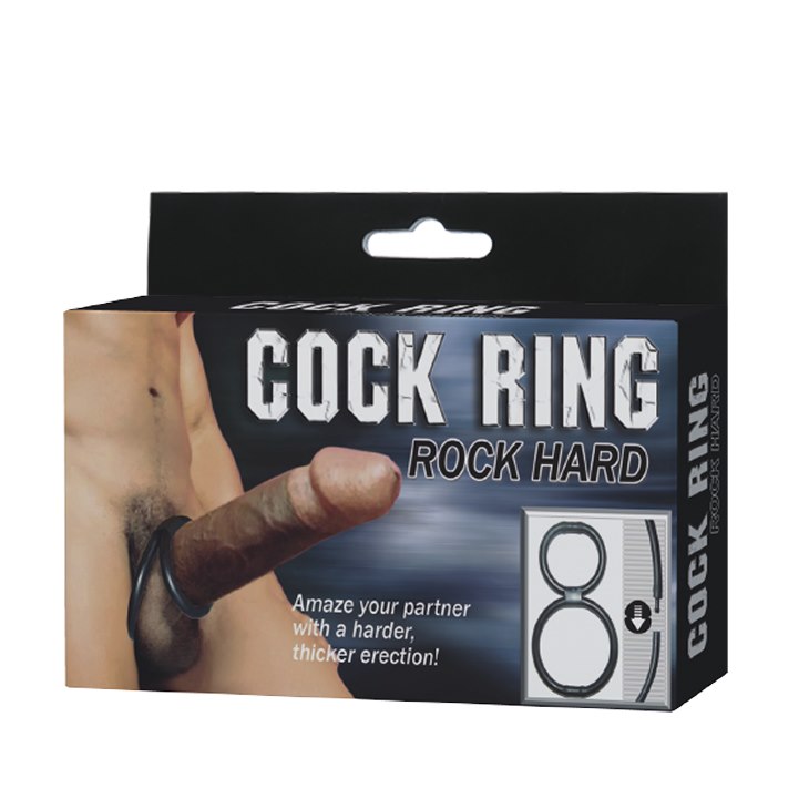 Эрекционное кольцо Cock Ring Rock Hard, 4 см (черный)