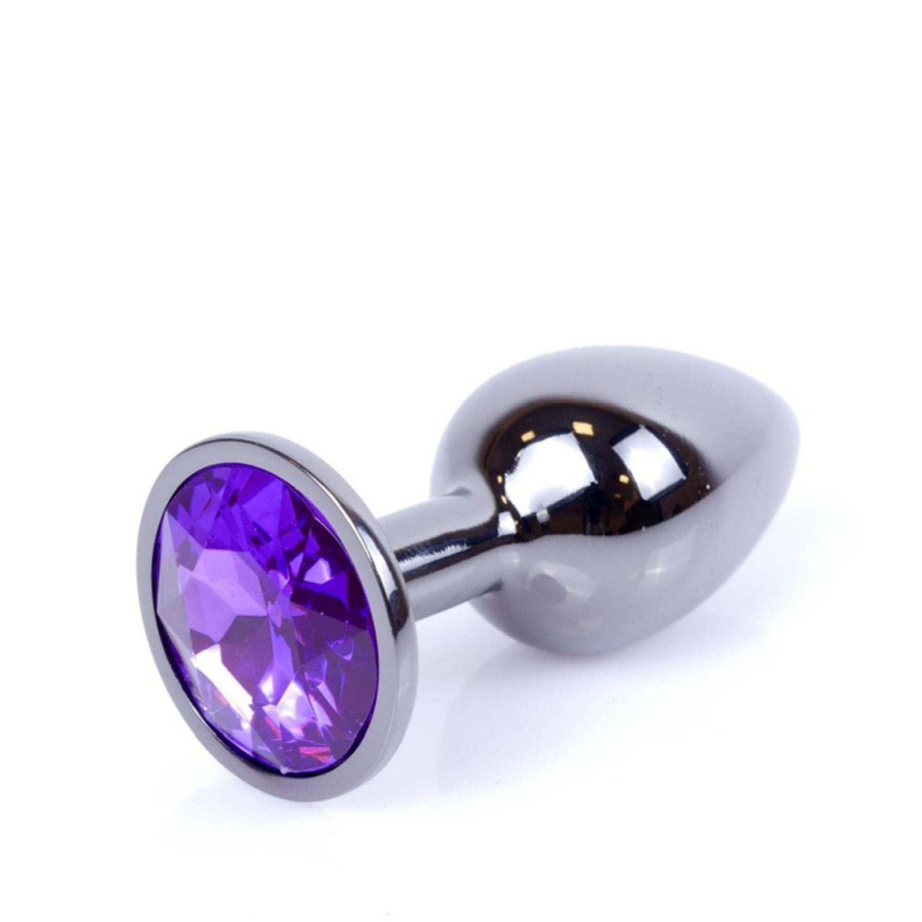 Korek analny MyLove Toys Jewelry Dark Silver Plug, 7 cm (fioletowy)