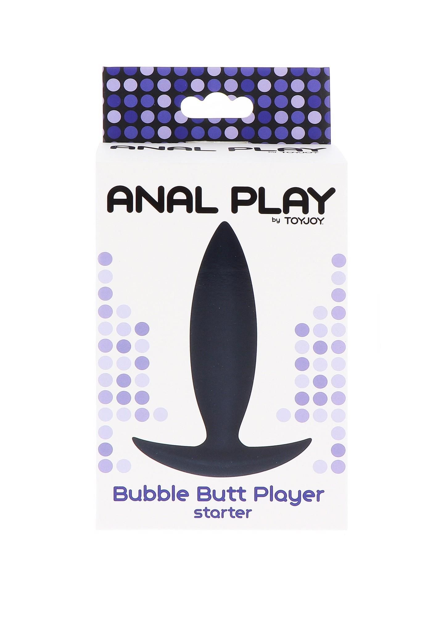 Анальна пробка Bubble Butt Player Starter, 10 см (чорний)