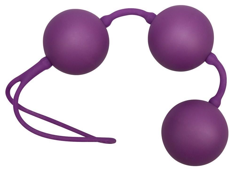 Вагінальні кульки Velvet Balls Triple, 19 см (фіолетовий)