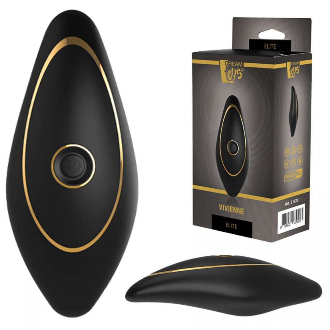 Вибратор в трусики Dream Toys Elite Vivienne, 10,5 см (черный)