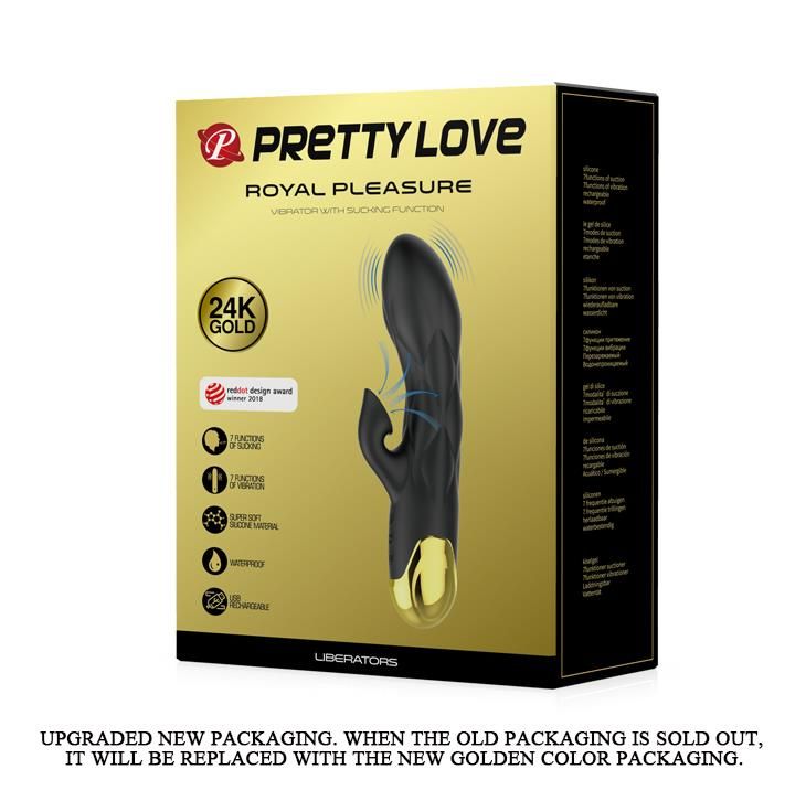 Вибратор-кролик Pretty Love Royal Pleasure, 19,2 см (черный)