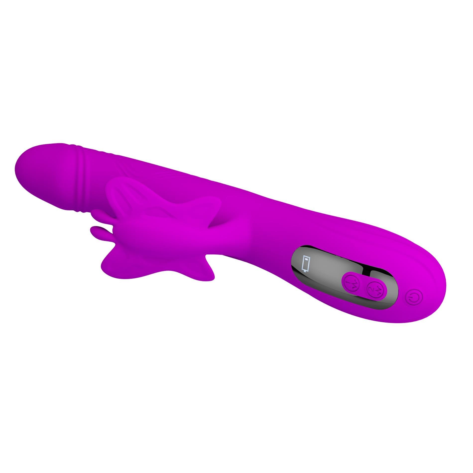 Вибратор-кролик Pretty Love Bella Purple, 24 см (фиолетовый)