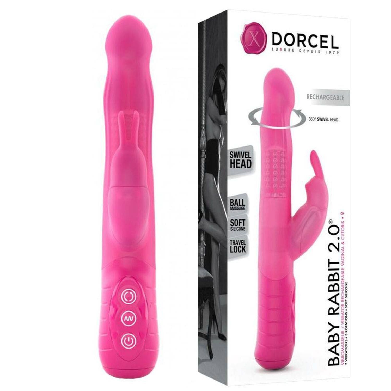 Вібратор-кролик Dorcel Baby, 22 см (рожевий)