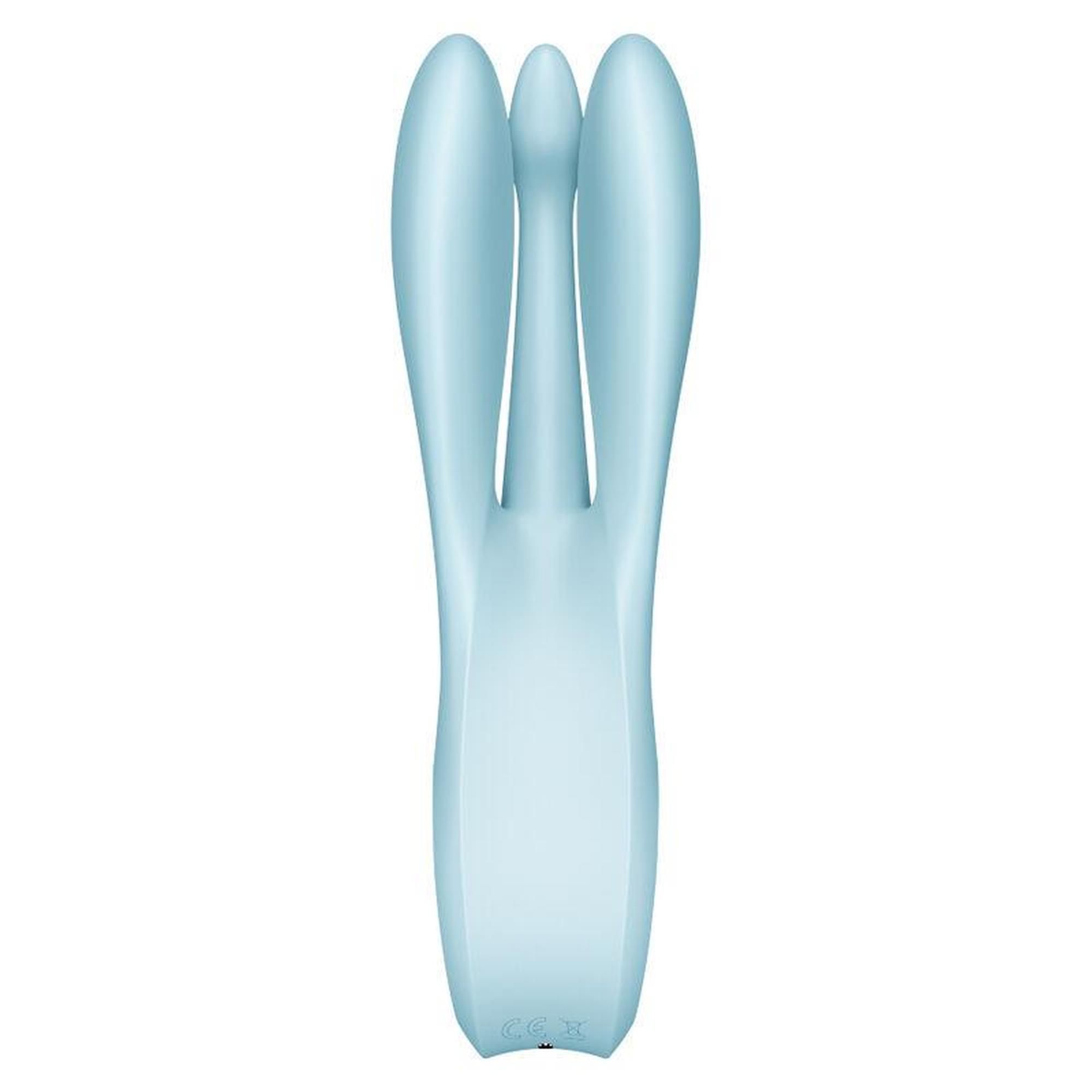 Многофункциональный вибратор Satisfyer Threesome 1, 14 см (голубой)