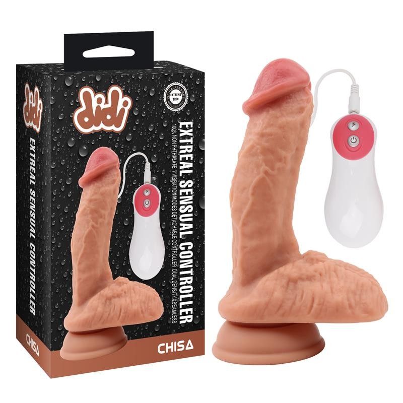 Вибратор Chisa Didi Extreal Sensual Controller, 18.5 см (телесный)