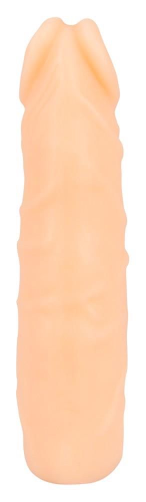 Насадка на пенис Nature Skin Sleeve With Bullet, 19 см (телесный)