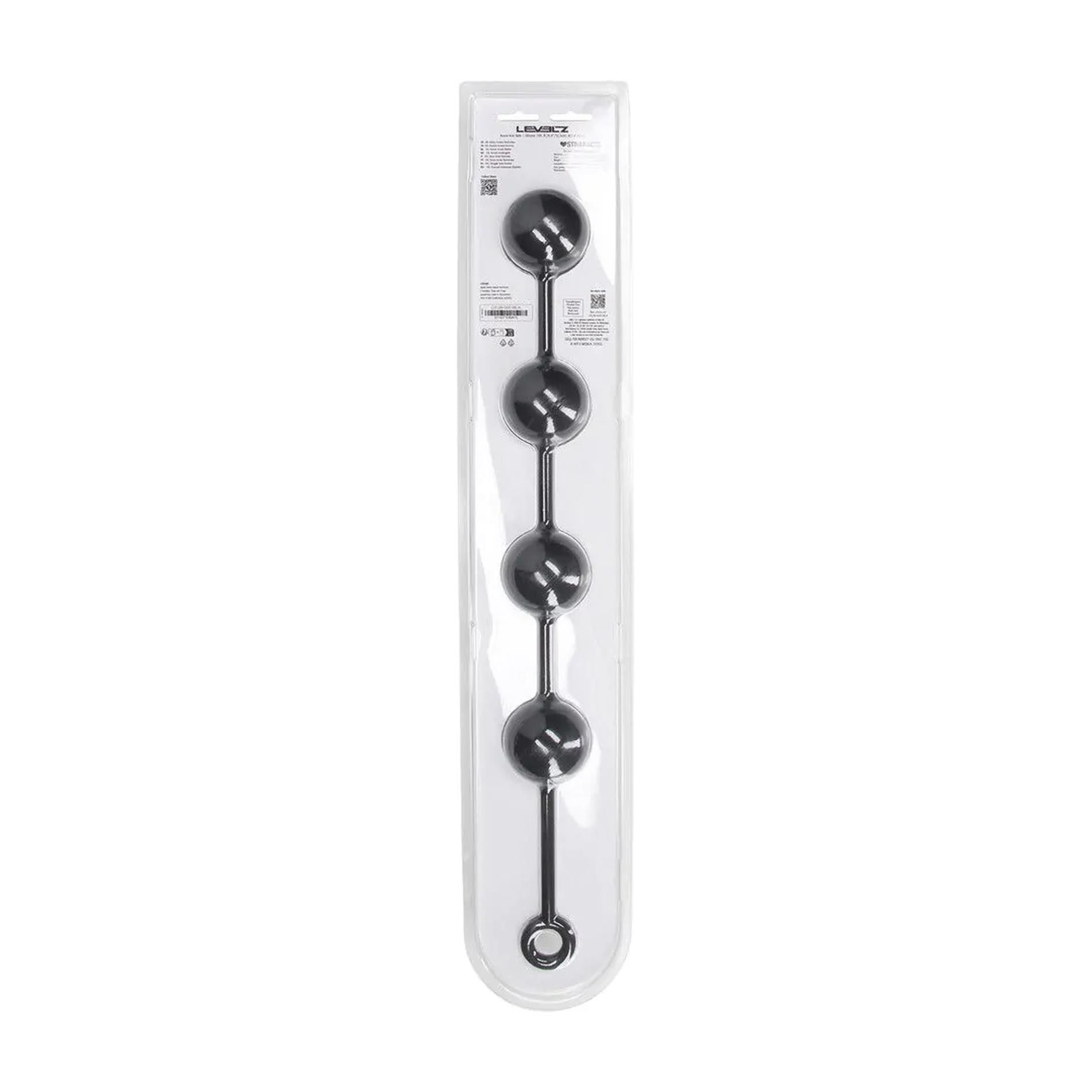 Анальная цепочка Levelz Round Silicone Anal Balls, 52.5 см (черный)