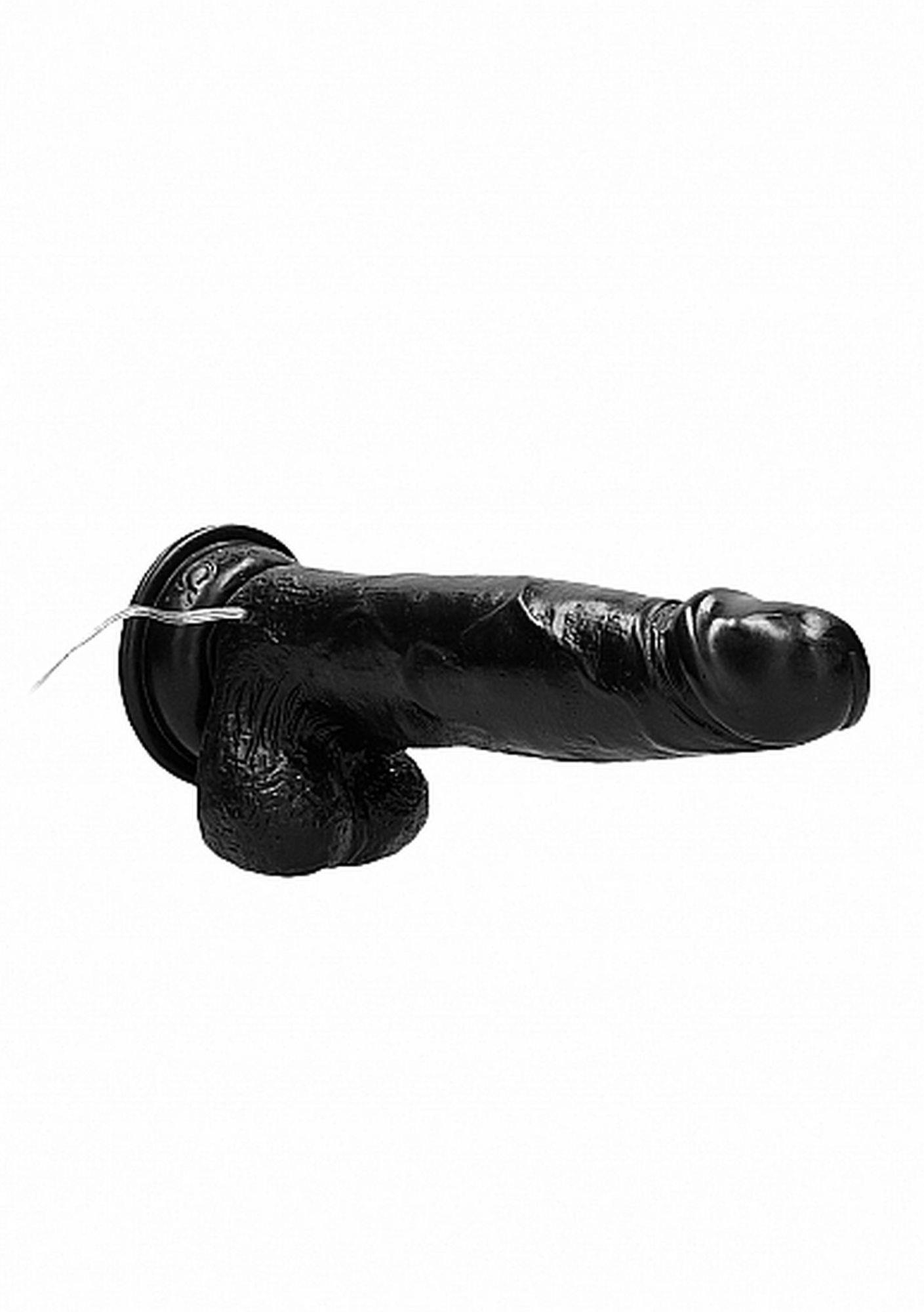 Вибратор RealRock Cock 8", 20 см (черный)
