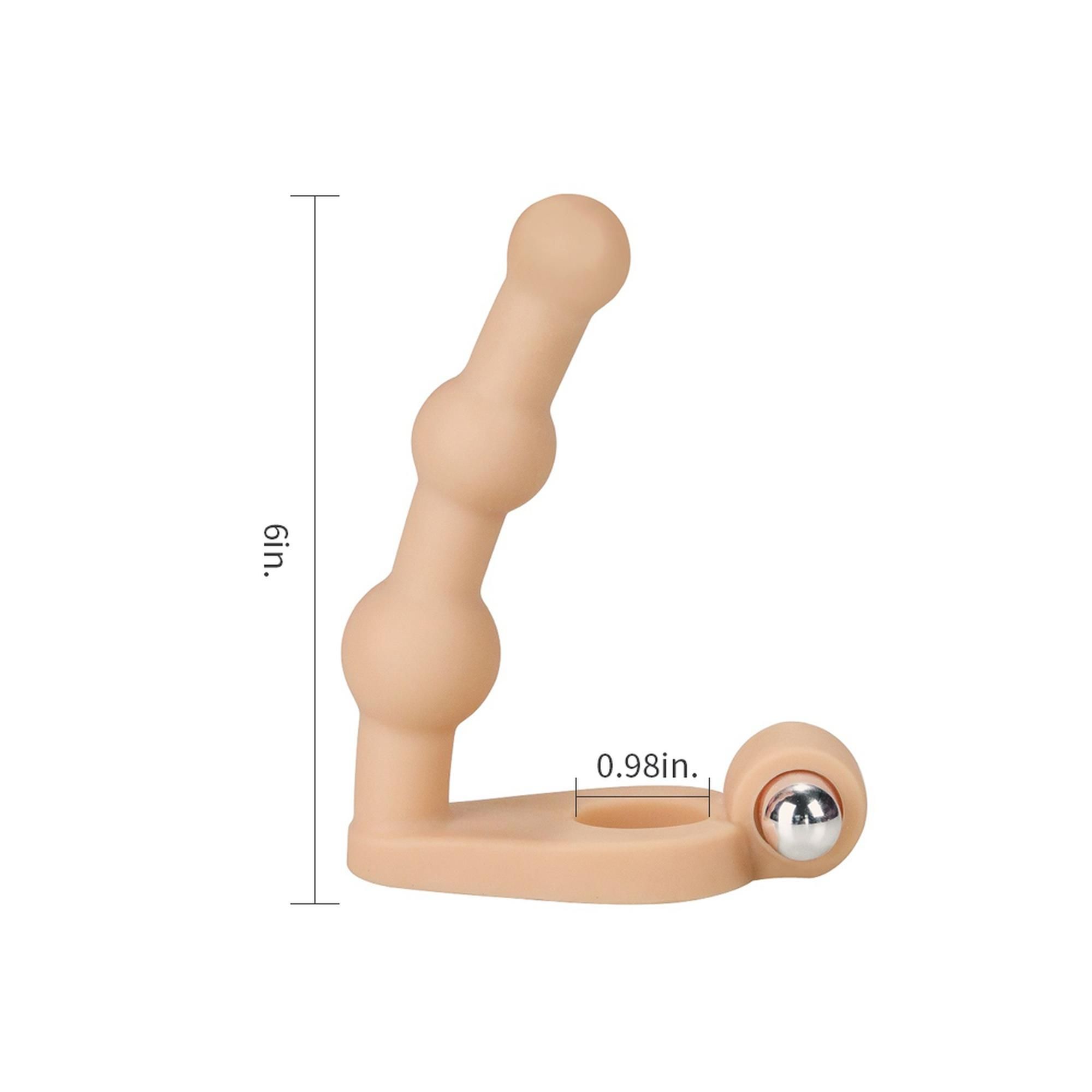 Насадка для двойного проникновения LoveToy The Ultra Soft Double Bead, 15,2 см (телесный)