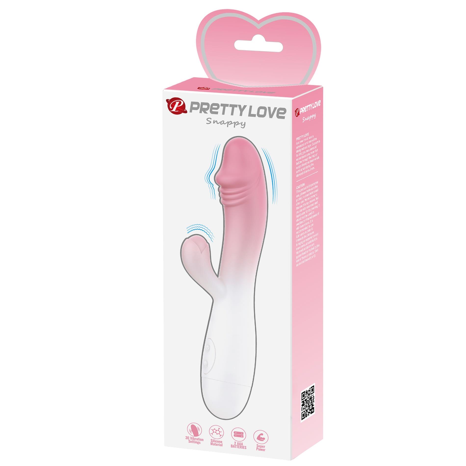 Вибратор-кролик Pretty Love Snappy, 19 см (светло-розовый)
