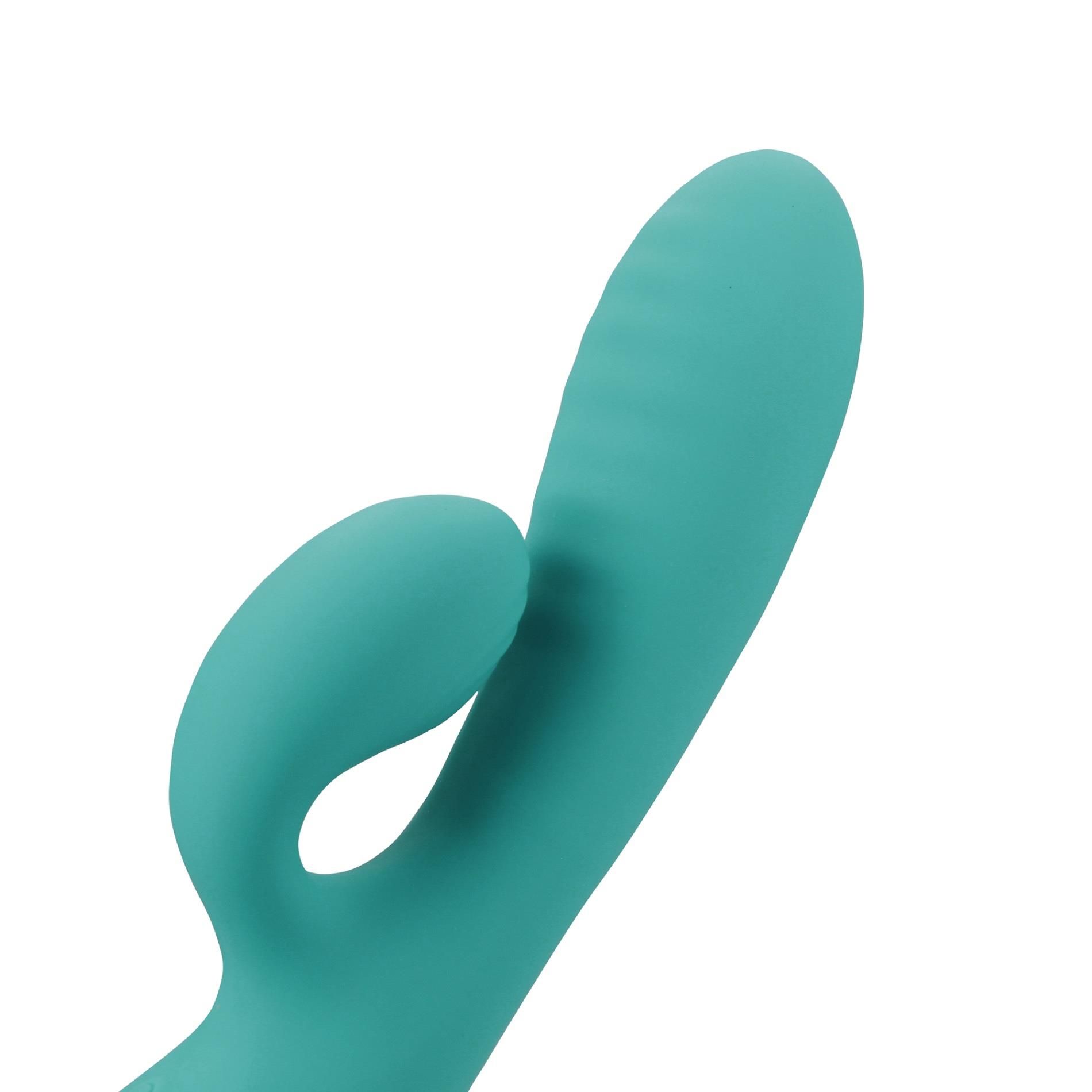 Вибратор-кролик Loveline Inflatable Rabbit, 20 см (зеленый)
