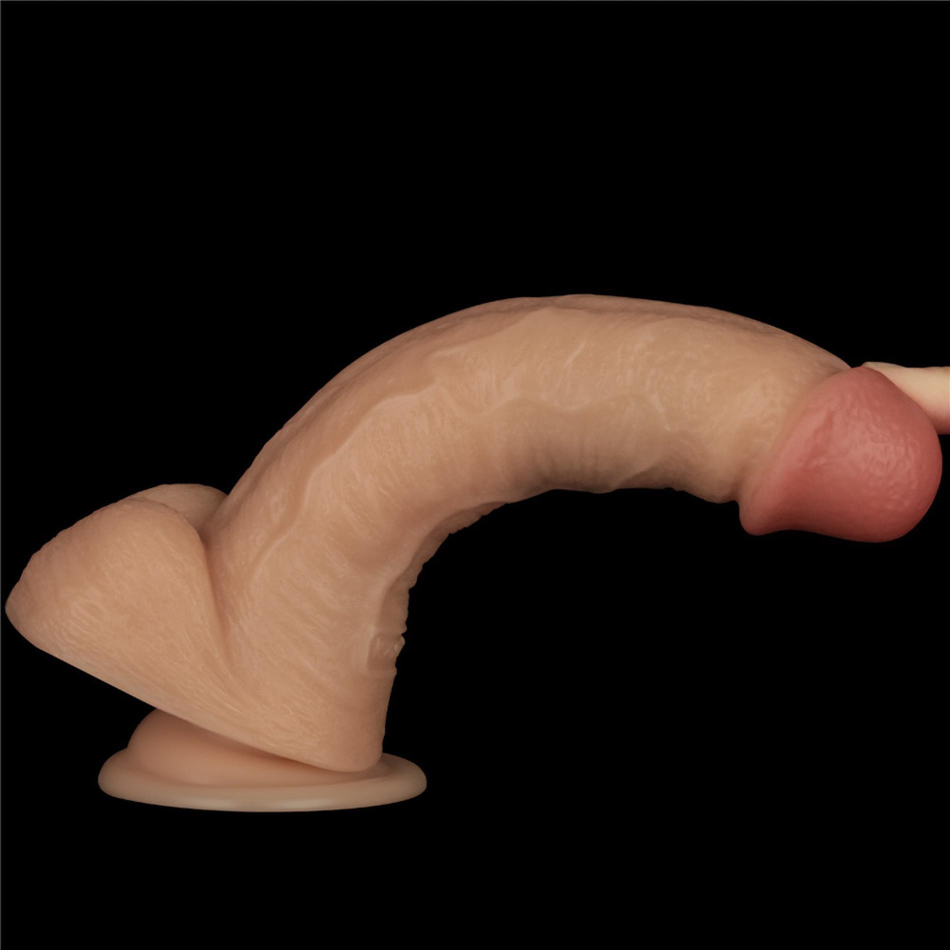 Wibrator Lovetoy Power Basics Cock 8'', 20.3 cm (w kolorze cielistym)