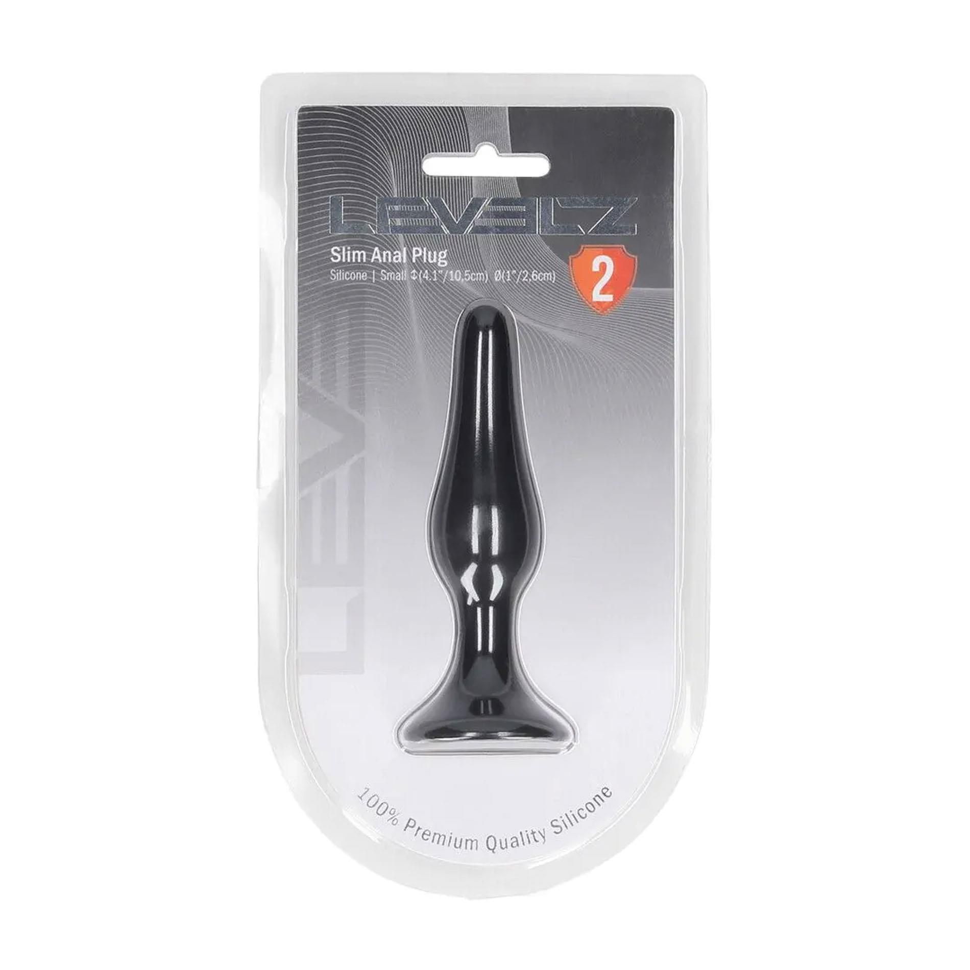Korek analny Levelz Slim Anal Plug S, 10.5 cm (czarny)
