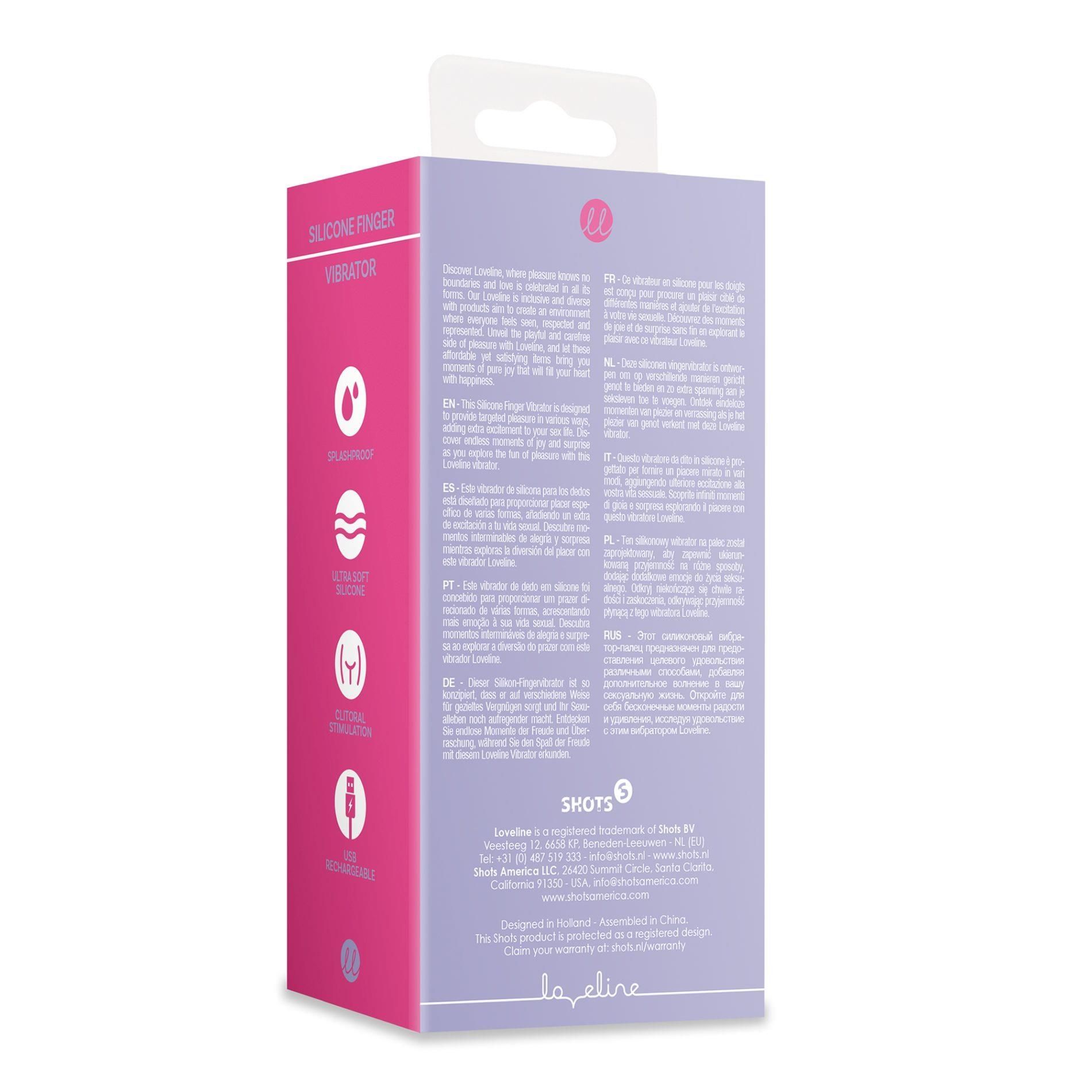 Вибратор на палец Loveline Silicone Finger, 10.7см (сиреневый)
