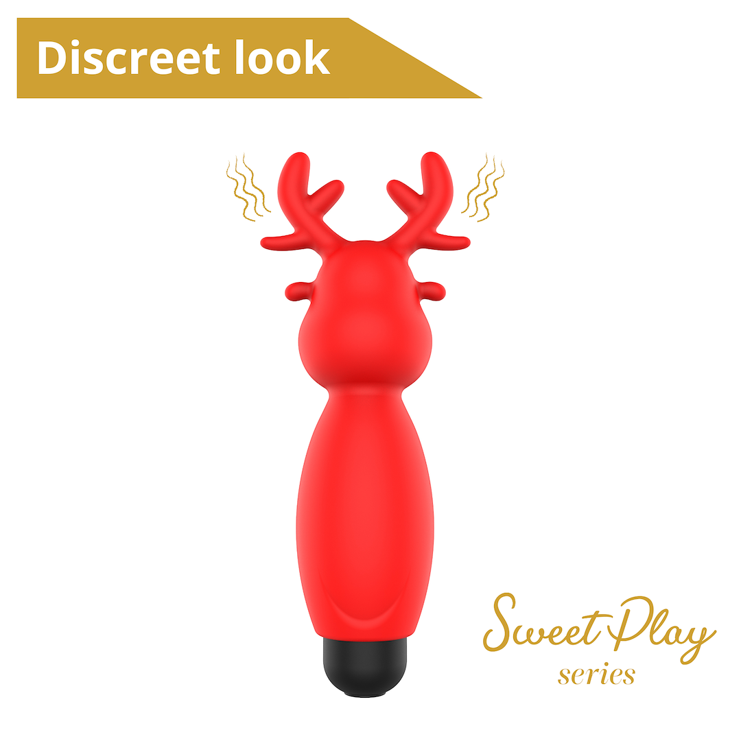 Вибратор для клитора Sweet Play Mini Reindeer Vibrator A10, 8.8 см (красный)