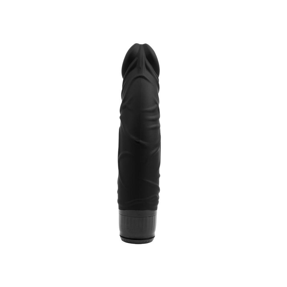 Вибратор M-Mello Thick Realistic Dildo 8", 20 см (черный)